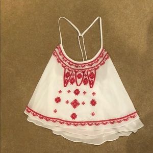 Embroidered Trapeze Tank